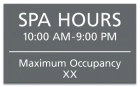 Georgia Spa Hours and Occupancy Sign