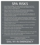 Georgia Spa Risks Sign