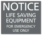 Illinois Life Saving Equipment Sign