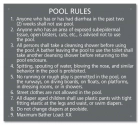 Indiana Pool Rules Sign