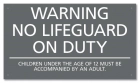 Iowa No Lifeguard On Duty Sign