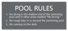 Iowa Pool Rules Sign