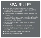 Iowa Spa Rules Sign
