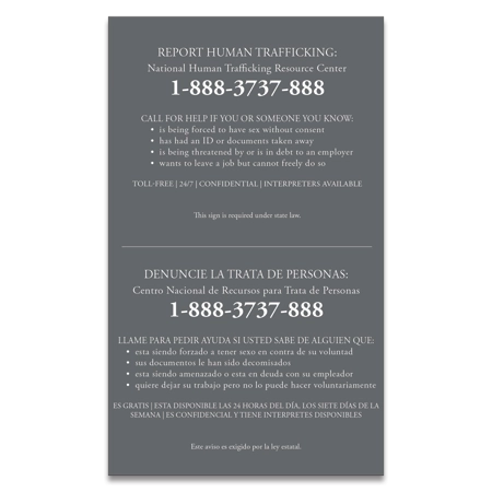 Maryland Large Human Trafficking Notice - Celtec
