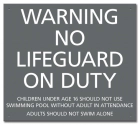 Massachusetts No Lifeguard On Duty Sign
