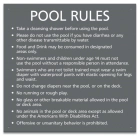 Montana Pool Rules Sign