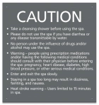 Montana Spa Rules Sign