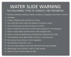 Nevada Water Slide Rules Sign