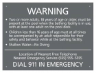 New York State Pool Supervision Warning Sign
