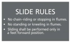 New York White-Water Slide Rules Sign