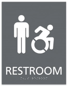 Restroom Sign w/Male & Dynamic ISA Symbols