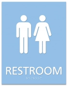 Restroom Sign w/ Unisex Symbols