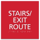 "Stairs/Exit Route" Egress Sign - CA Compliant