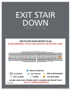 Standard Stairway Evacuation Plans - CA Compliant