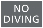 State Pool Sign - No Diving - Idaho Compliant