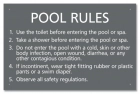 State Pool Sign - Pool Rules - Arizona Compliant