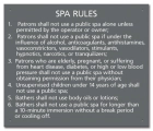 State Pool Sign - Spa Rules - New Hampshire