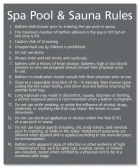 Washington DC Spa & Sauna Rules Sign