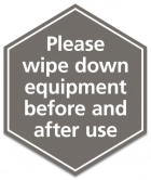"Wipe Down Equipment" Vinyl Decal