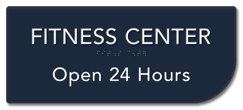 2-Line Common Room Sign w/Hours