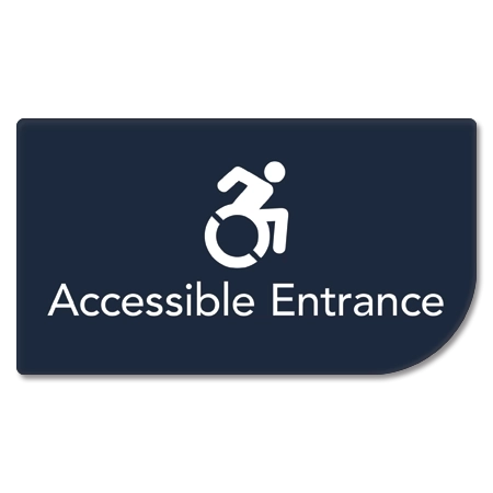 Accessible Entrance Sign w/Dynamic ISA Symbol