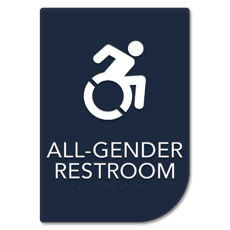 All-Gender Restroom Sign w/Dynamic ISA Symbol