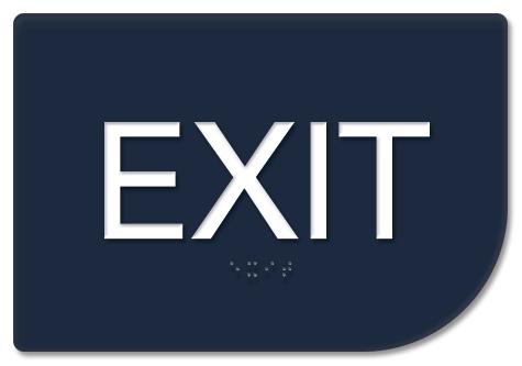 "Exit" Egress Sign - CA Compliant