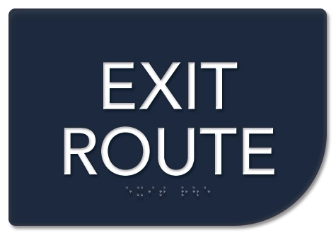"Exit Route" Egress Sign - CA Compliant