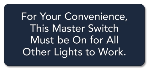 Master Switch Sign - 15 Pack