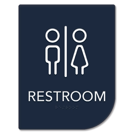 Restroom Sign w/Unisex Symbols