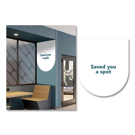 Sitting Nook Wall Graphic'Saved you a spot'