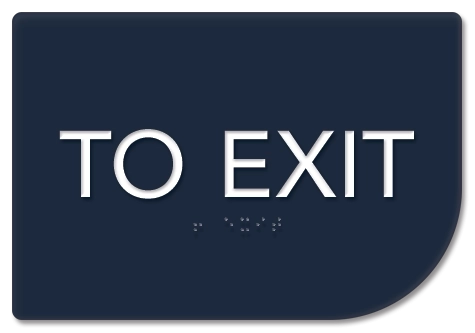 "To Exit" Egress Sign - CA Compliant