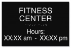 4-Line Common Room Sign w/Hours