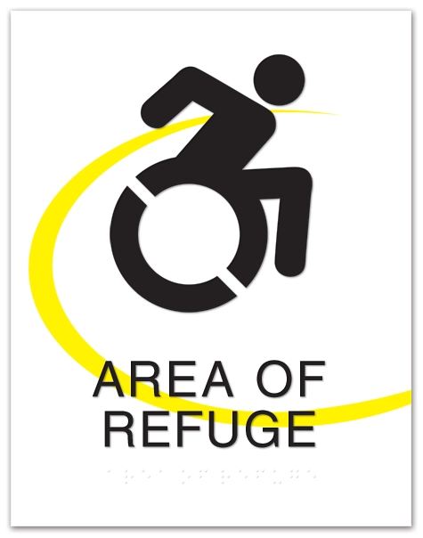 Area of Refuge Sign - Dynamic ISA Symbol
