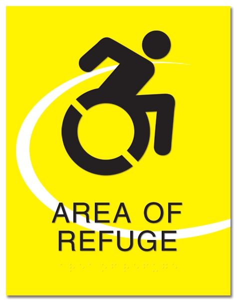 Area of Refuge Sign - Dynamic ISA Symbol