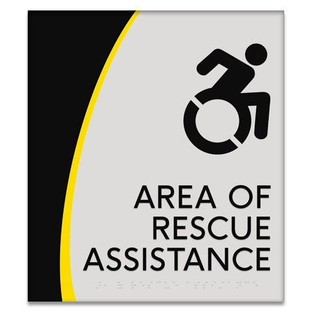 Area of Rescue Assistance Sign - NYC Compliant