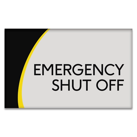 Emergency Shut Off Sign