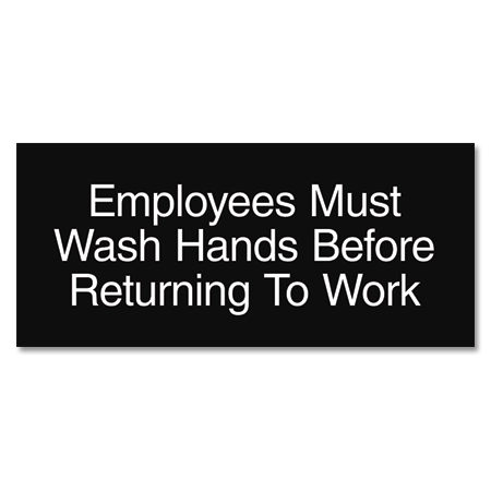 Employees Must Wash Hands Sign