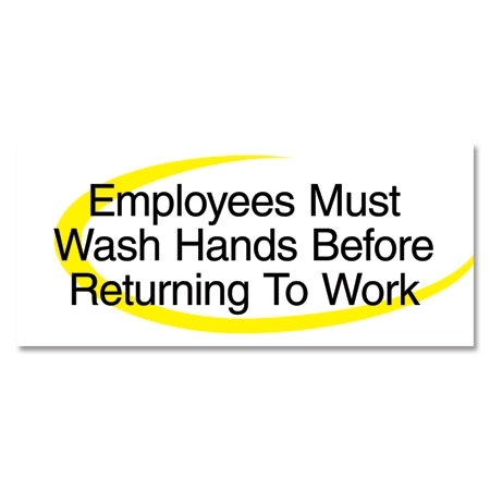 Employees Must Wash Hands Sign