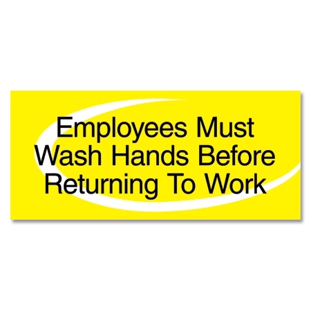 Employees Must Wash Hands Sign