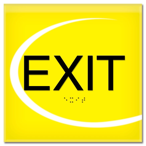 "Exit" Egress Sign - CA Compliant