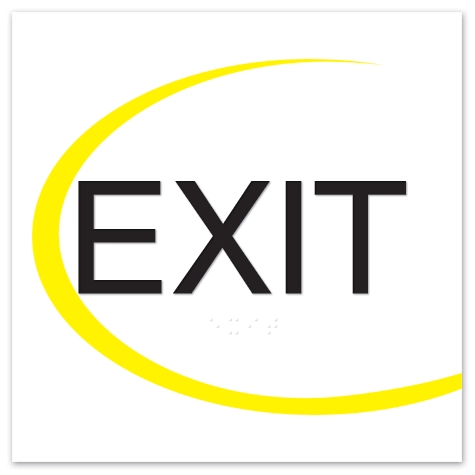 "Exit" Egress Sign - CA Compliant