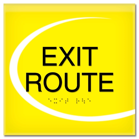 "Exit Route" Egress Sign - CA Compliant