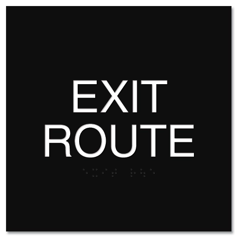 "Exit Route" Egress Sign - CA Compliant
