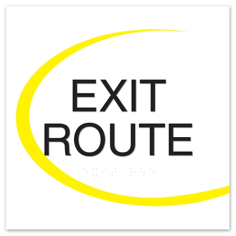 "Exit Route" Egress Sign - CA Compliant