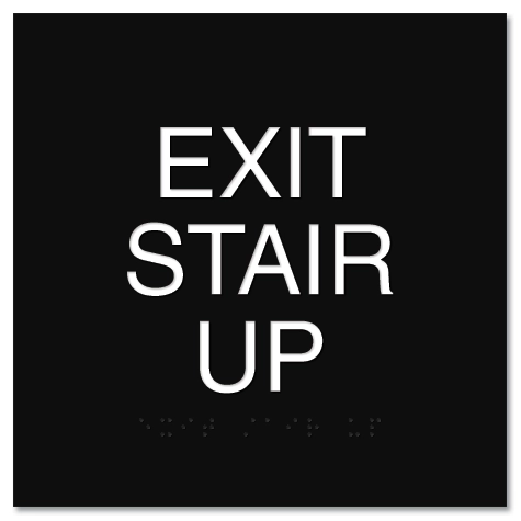 "Exit Stair Up" Egress Sign - CA Compliant