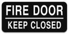 Fire Door - Keep Closed Label - 4 Pack