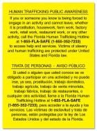 Florida Bilingual Human Trafficking Sign