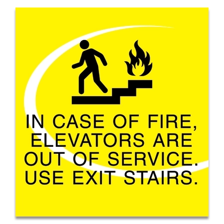 In Case of Fire, Elevators Are Out of Service... - No Braille