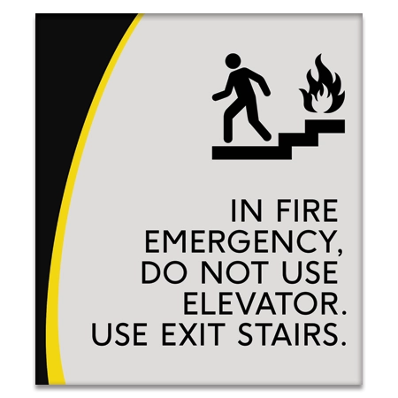 In Fire Emergency, Do Not Use Elevator